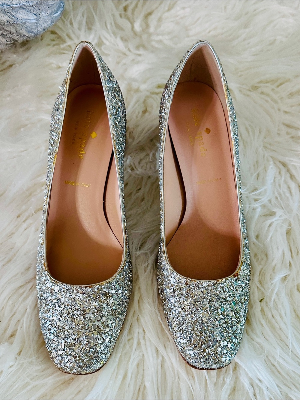 Kate Spade New York Dolores Silver/Gold Glitter Heel Pumps Size 6, 6.5, or 7 - Picture 7 of 10